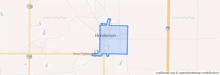 Mapa de ubicacion de Henderson.