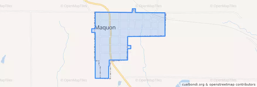 Mapa de ubicacion de Maquon.