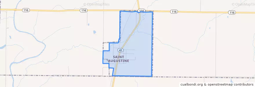 Mapa de ubicacion de St. Augustine.