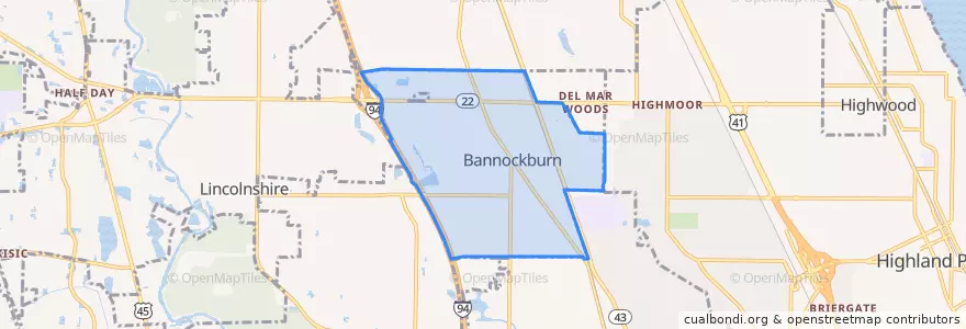 Mapa de ubicacion de Bannockburn.