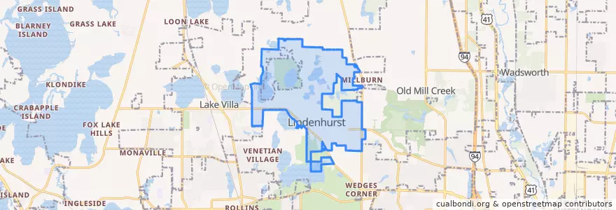 Mapa de ubicacion de Lindenhurst.
