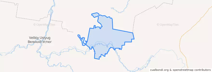 Mapa de ubicacion de Лальское городское поселение.