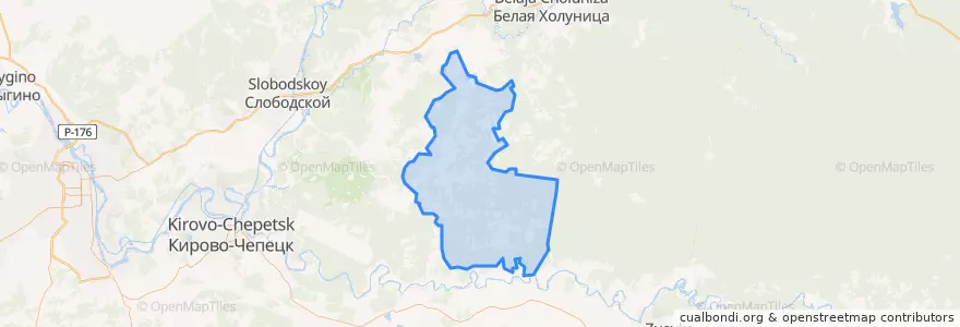 Mapa de ubicacion de Закаринское сельское поселение.