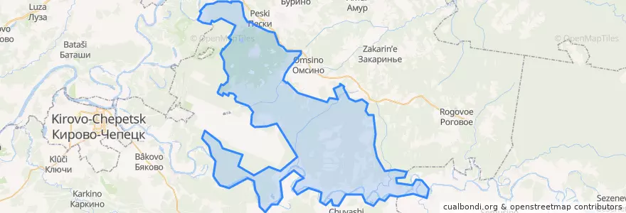 Mapa de ubicacion de Каринское сельское поселение.