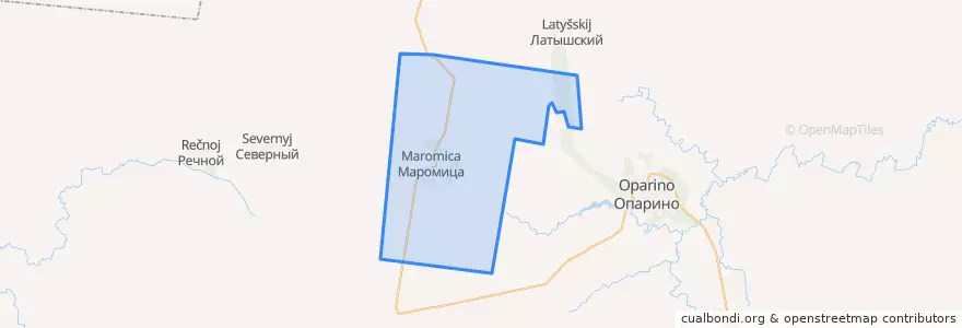 Mapa de ubicacion de Маромицкое сельское поселение.