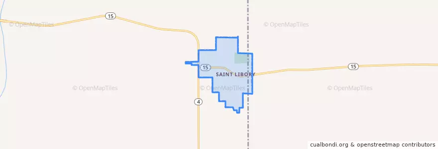 Mapa de ubicacion de St. Libory.