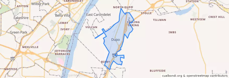 Mapa de ubicacion de Dupo.