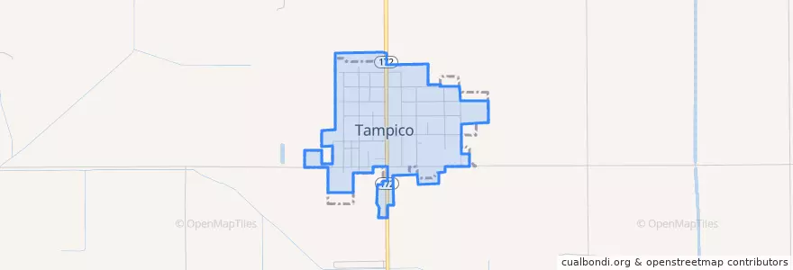 Mapa de ubicacion de Tampico.