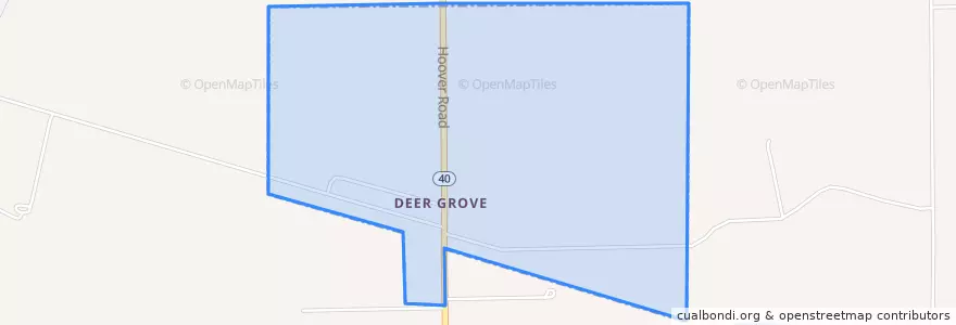 Mapa de ubicacion de Deer Grove.