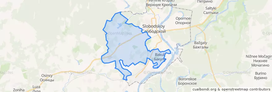 Mapa de ubicacion de Стуловское сельское поселение.