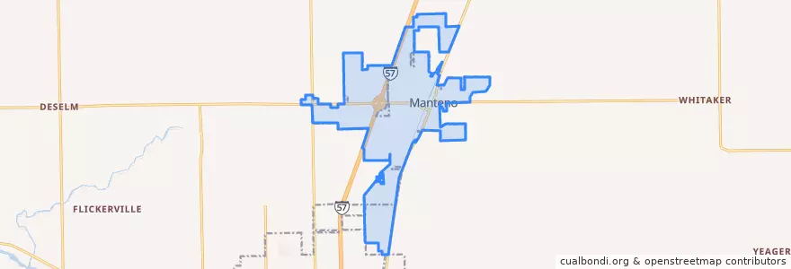 Mapa de ubicacion de Manteno.
