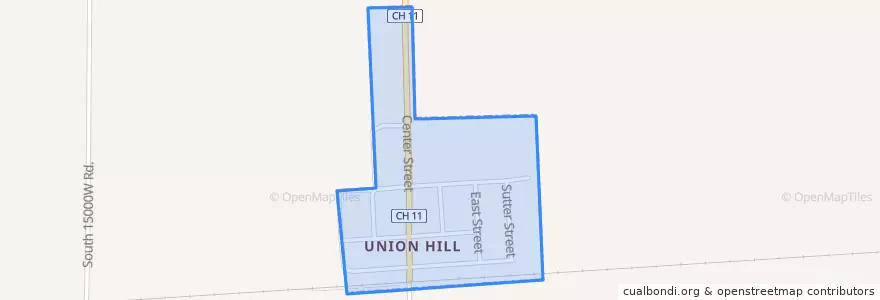 Mapa de ubicacion de Union Hill.