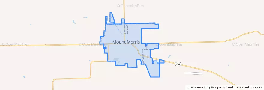Mapa de ubicacion de Mount Morris.
