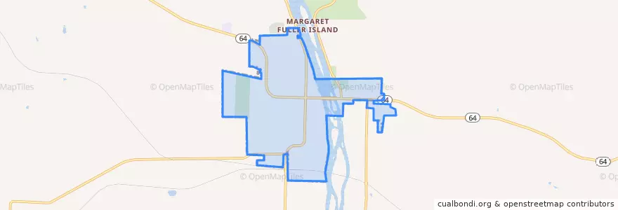 Mapa de ubicacion de Oregon.