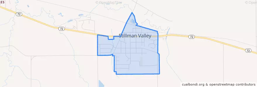 Mapa de ubicacion de Stillman Valley.