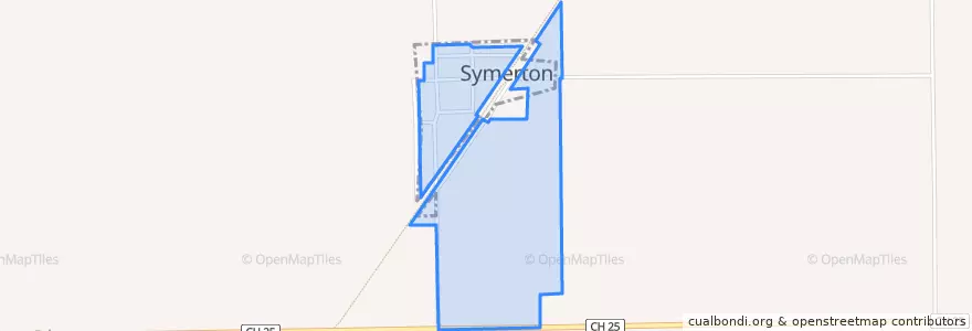 Mapa de ubicacion de Symerton.