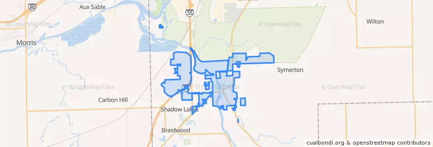 Mapa de ubicacion de Wilmington.