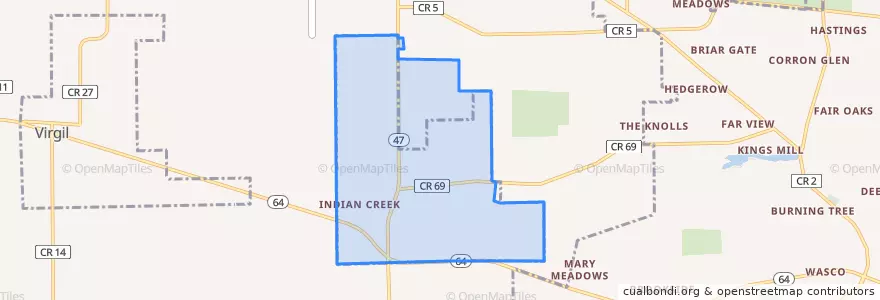 Mapa de ubicacion de Lily Lake.