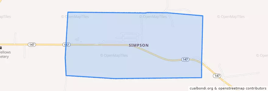 Mapa de ubicacion de Simpson.