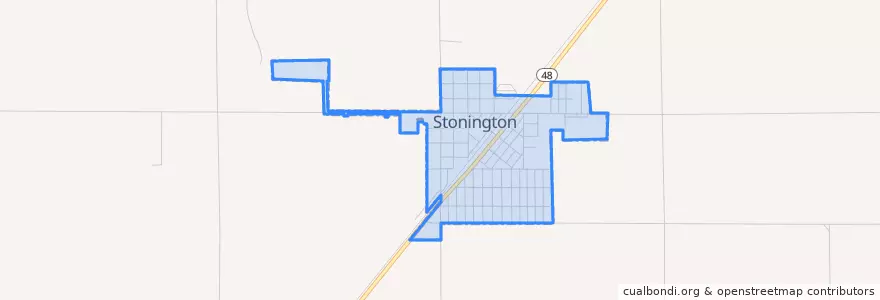Mapa de ubicacion de Stonington.