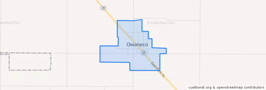 Mapa de ubicacion de Owaneco.