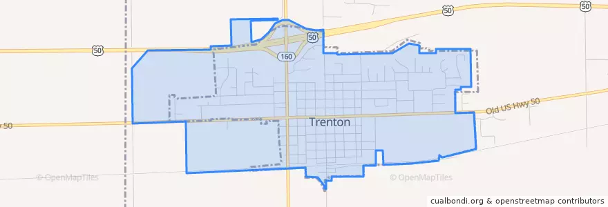 Mapa de ubicacion de Trenton.