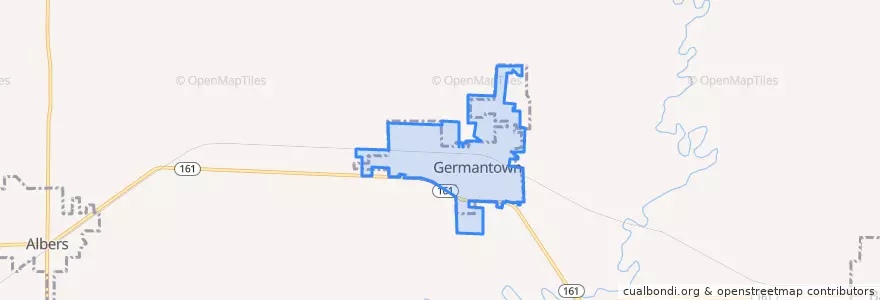 Mapa de ubicacion de Germantown.