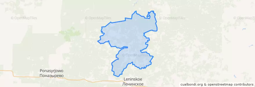 Mapa de ubicacion de Новотроицкое сельское поселение.