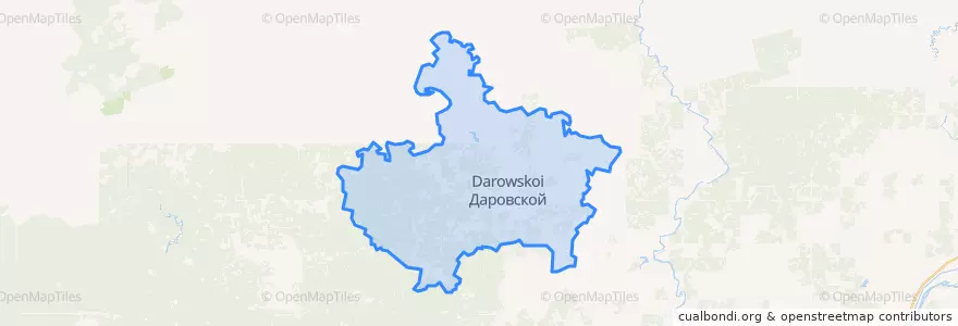 Mapa de ubicacion de Даровское городское поселение.