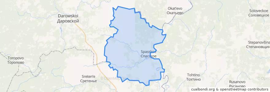 Mapa de ubicacion de Спасское сельское поселение.