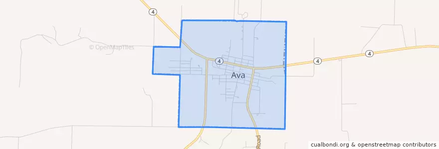 Mapa de ubicacion de Ava.