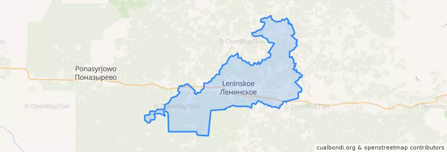 Mapa de ubicacion de Ленинское городское поселение.