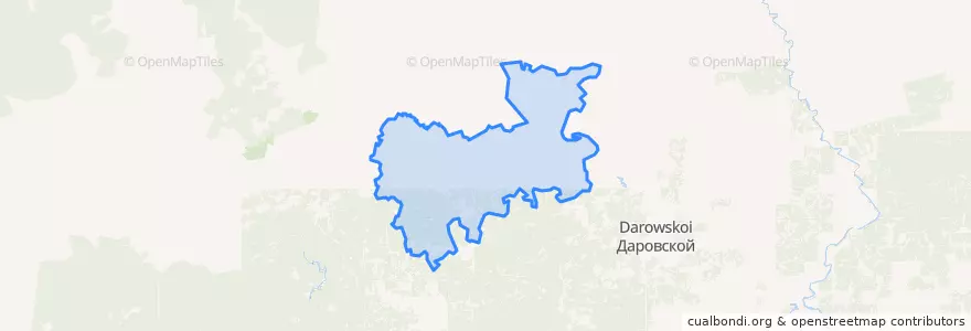 Mapa de ubicacion de Верховонданское сельское поселение.