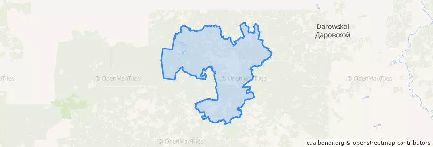 Mapa de ubicacion de Черновское сельское поселение.