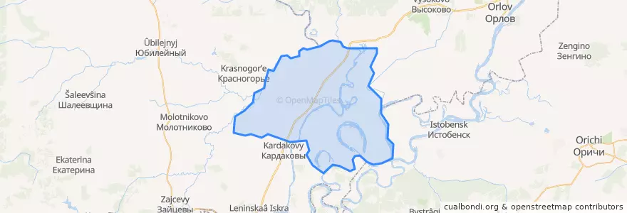 Mapa de ubicacion de Юрьевское сельское поселение.
