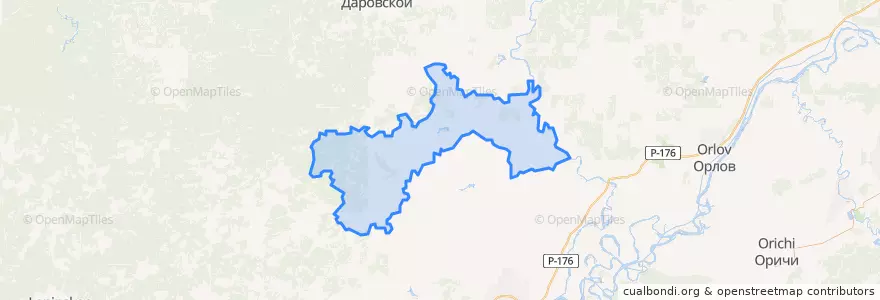 Mapa de ubicacion de Макарьевское сельское поселение.