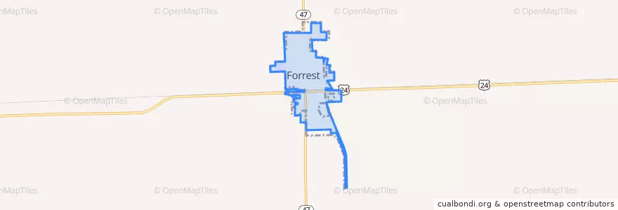 Mapa de ubicacion de Forrest.