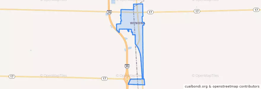 Mapa de ubicacion de Wenona.