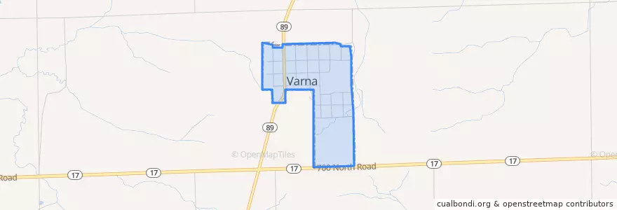 Mapa de ubicacion de Varna.