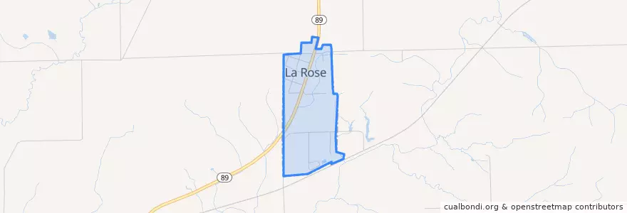 Mapa de ubicacion de La Rose.