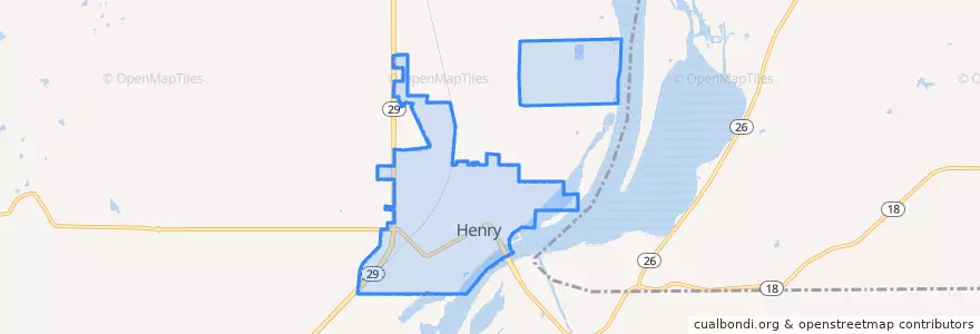 Mapa de ubicacion de Henry.