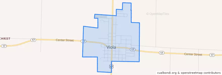 Mapa de ubicacion de Viola.