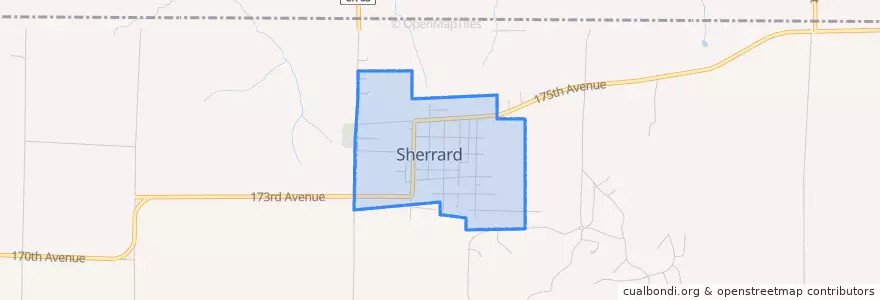 Mapa de ubicacion de Sherrard.