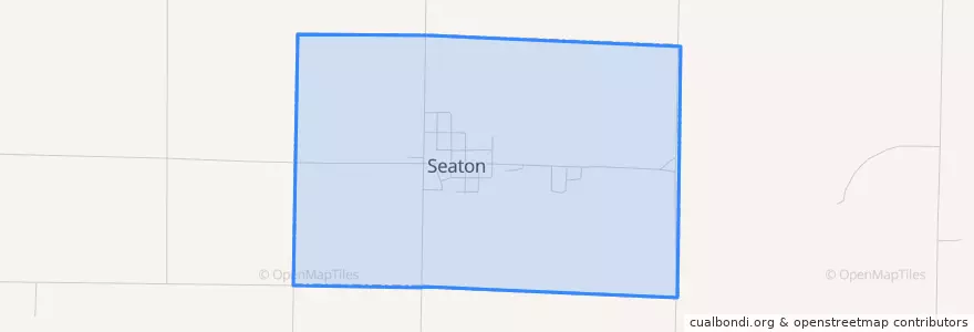 Mapa de ubicacion de Seaton.