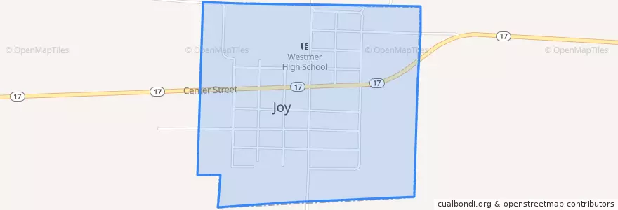 Mapa de ubicacion de Joy.