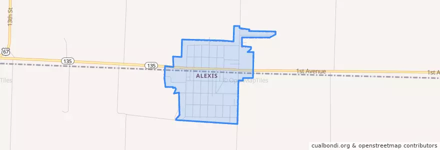 Mapa de ubicacion de Alexis.