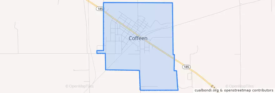 Mapa de ubicacion de Coffeen.