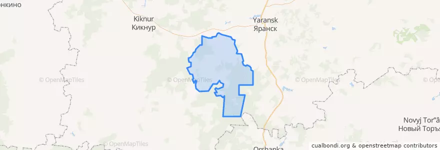 Mapa de ubicacion de Кугушергское сельское поселение.