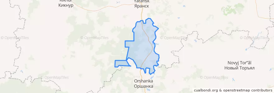 Mapa de ubicacion de Шкаланское сельское поселение.