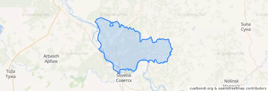 Mapa de ubicacion de Зашижемское сельское поселение.